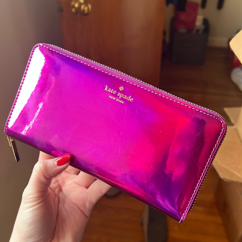 Hot pink Kate spade wallet